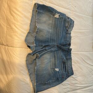 Light distressed, cut off jean shorts